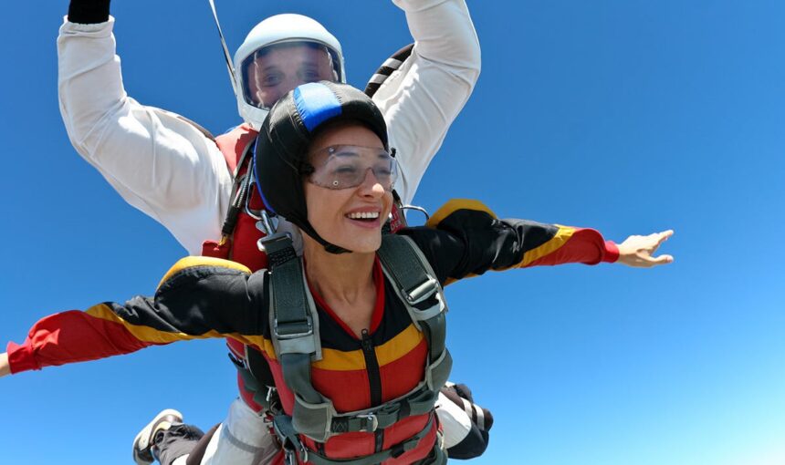 Tandem skydiving at the Coast.